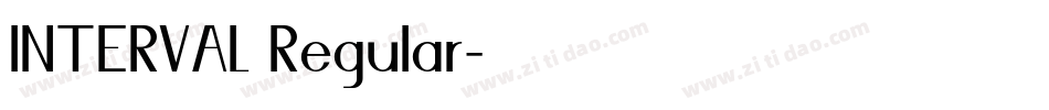 INTERVAL Regular字体转换